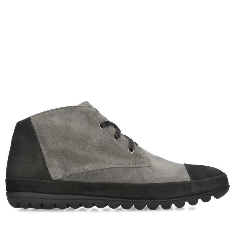 Botki męskie zamszowe, trzewiki męskie Conhpol sznurowane ze skóry naturalnej