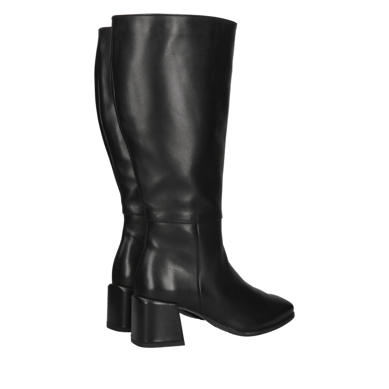 Kozaki na szeroką łydkę, długie kozaki na szeroką łydkę, czarne wygodne ze skóry naturalnej