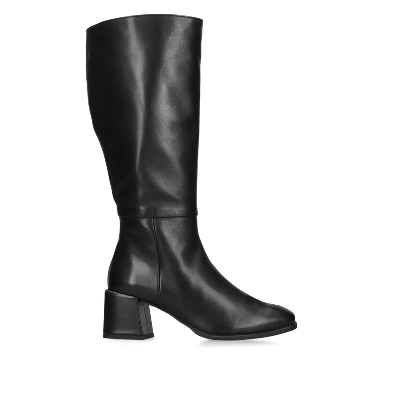 Kozaki na szeroką łydkę, długie kozaki na szeroką łydkę, czarne wygodne ze skóry naturalnej