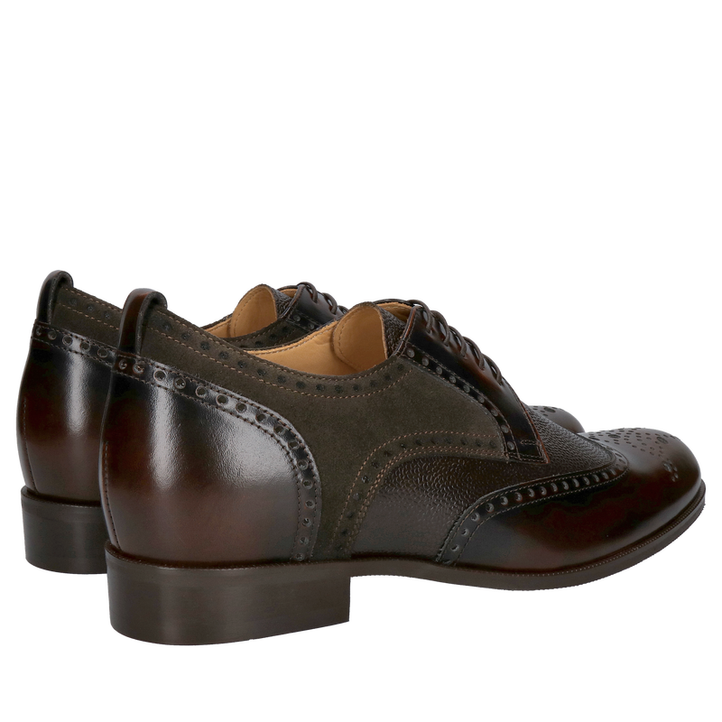 Buty męskie podwyższające, męskie półbuty podnoszące wzrost, polski producent obuwia skórzanego