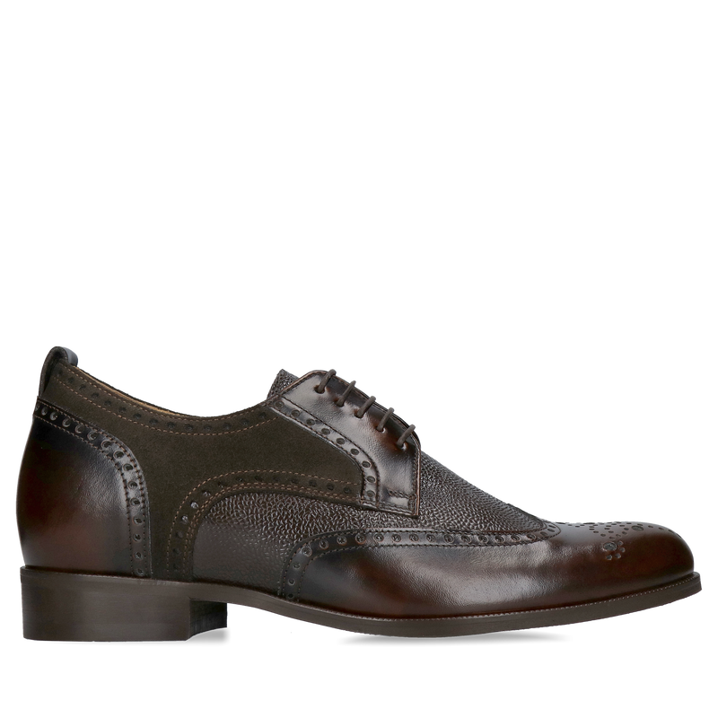 Buty męskie podwyższające, męskie półbuty podnoszące wzrost, polski producent obuwia skórzanego