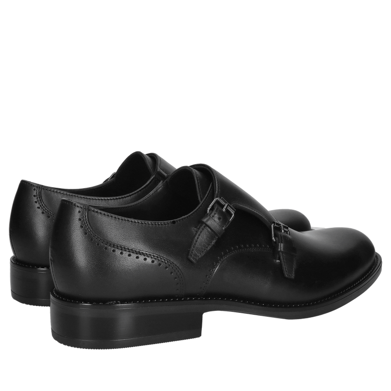 Półbuty męskie, buty z klamrą, wygodne czarne monki od polskiego producenta