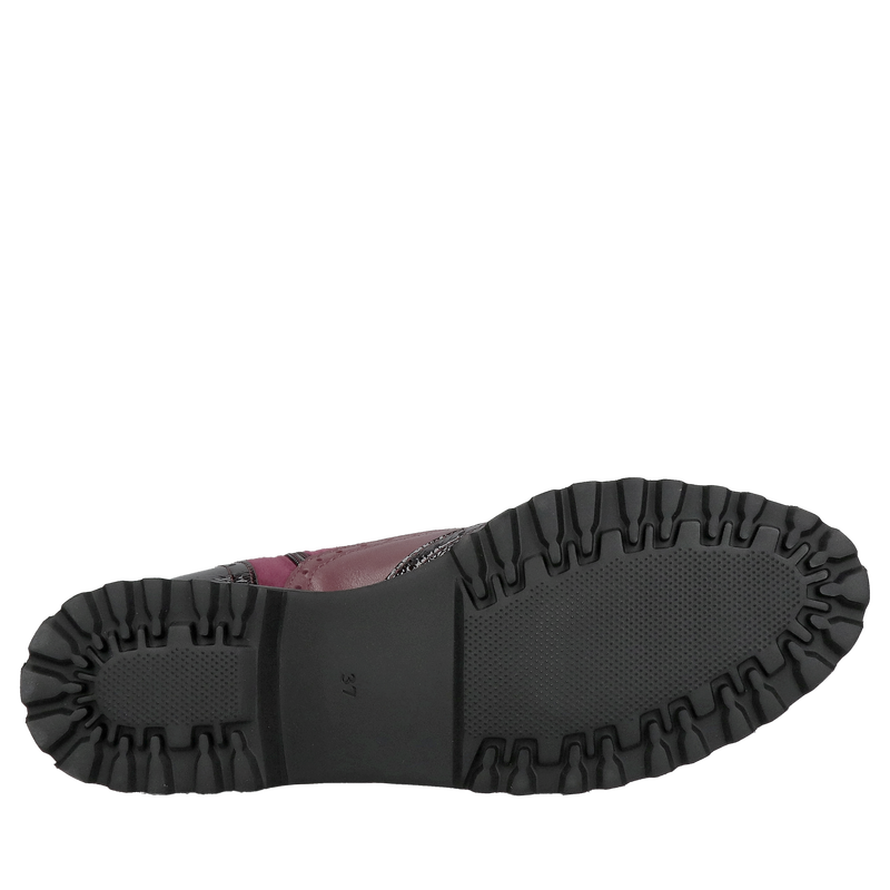 Zamsz botki damskie, bordowe botki sznurowane na lekkiej i wygodnej podeszwie od polskiego producenta