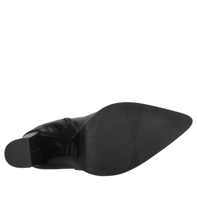 Kozaki do kolana na słupku, czarne wysokie kozaki damskie ze skóry naturalnej, kozaki od polskiego producenta, Konopka Shoes