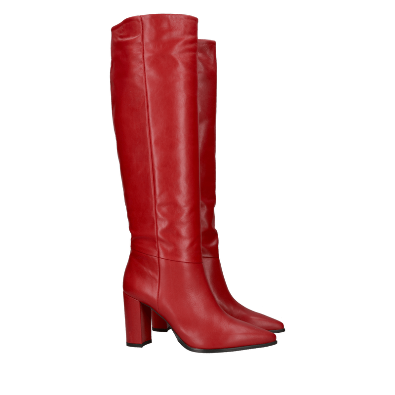 Eleganckie kozaki damskie na wysokim słupku, kozaki z szeroką cholewką