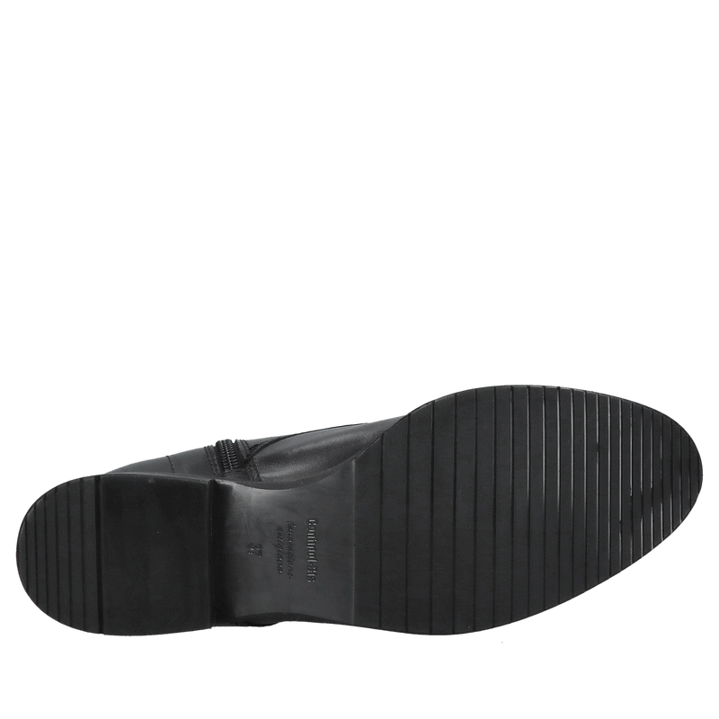 Botki czarne damskie, eleganckie trzewiki sznurowane ze skóry naturalnej od polskiego producenta, Konopka Shoes