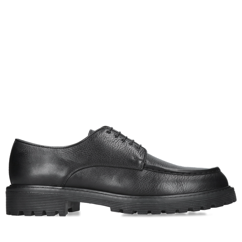 Skórzane półbuty męskie na grubej podeszwie, wysoka jakość i super miękka wkładka comfort ++