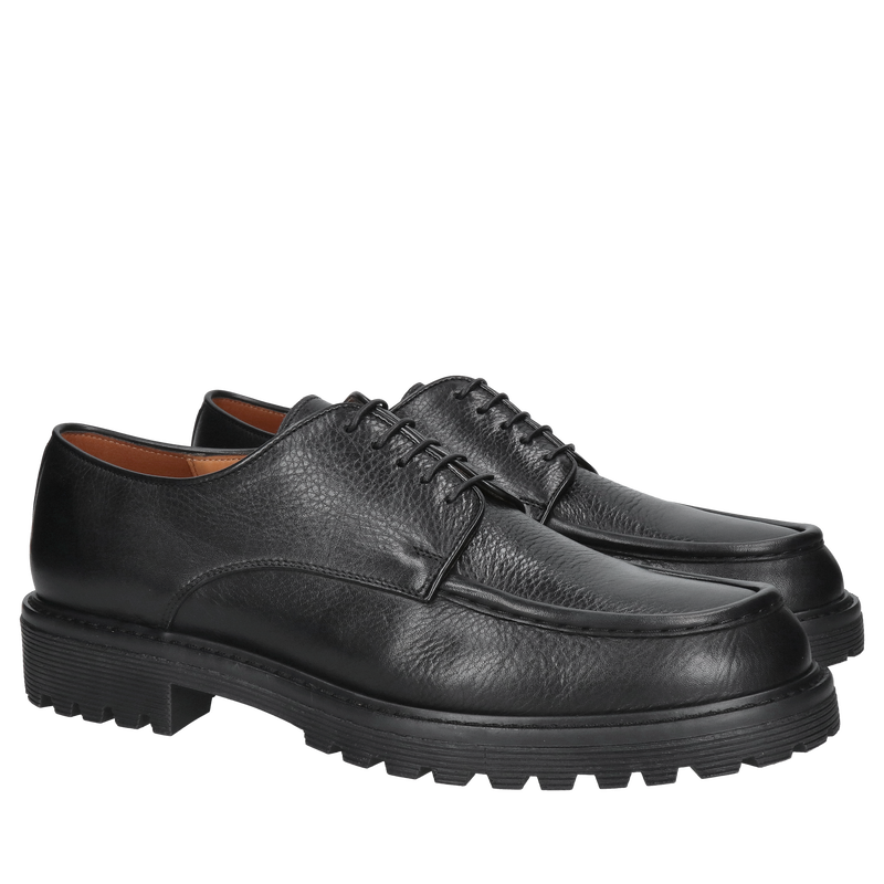 Skórzane półbuty męskie na grubej podeszwie, wysoka jakość i super miękka wkładka comfort ++