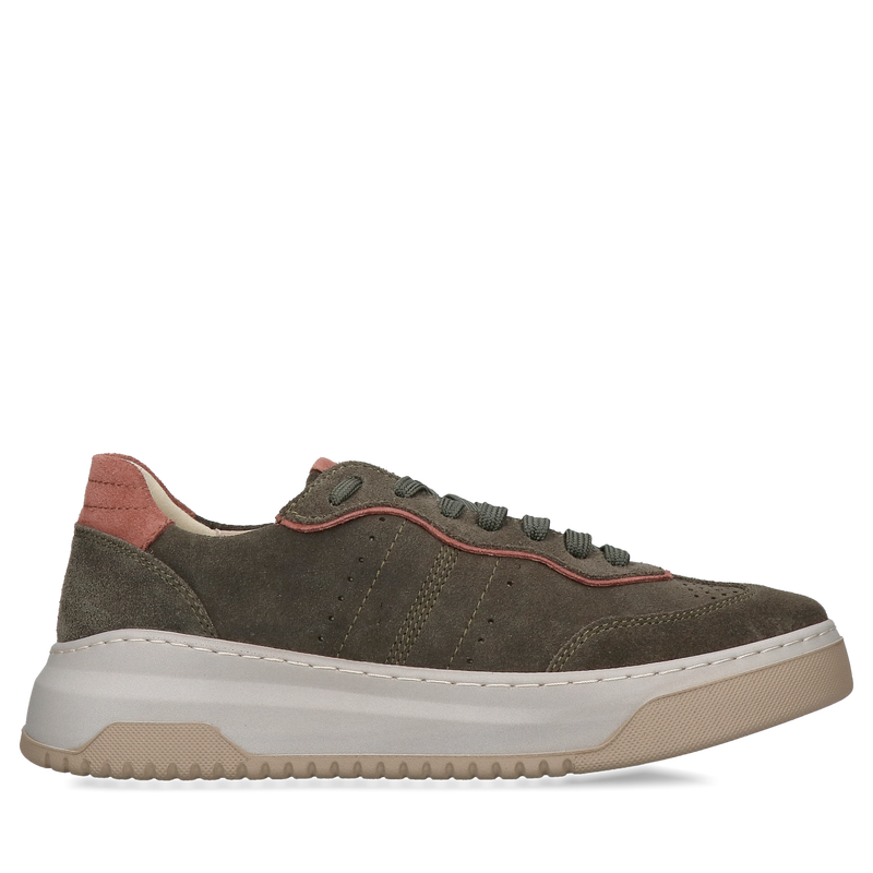 Wygodne damskie sneakersy ze skóry zamszowej