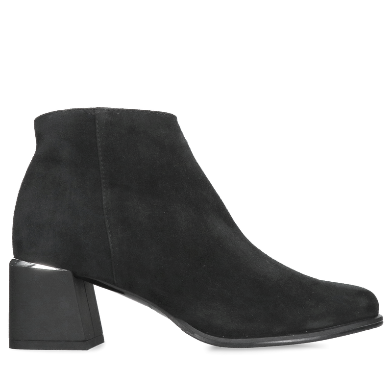 Botki damskie na obcasie z zamszowej skóry, wygodne i miękkie