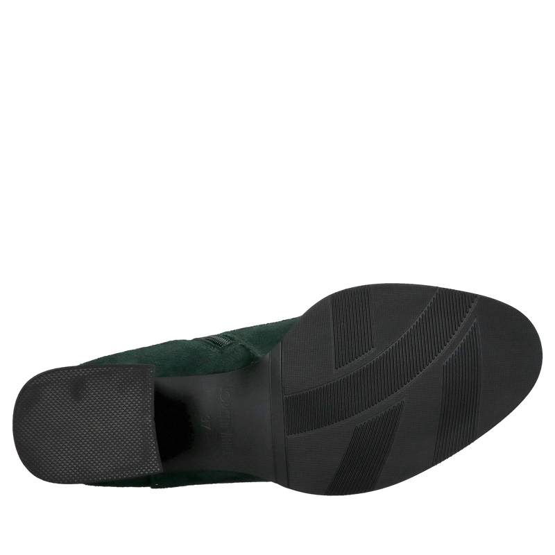 Botki damskie skórzane Loretta Vitale – eleganckie botki zamszowe damskie ocieplane, na słupku