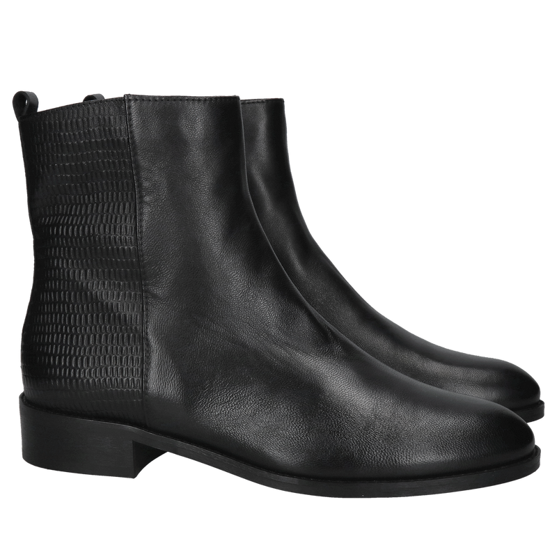 Trzewiki damskie ze skóry na zamek, klasyczne botki damskie, elegancja i wygoda, Konopka Shoes