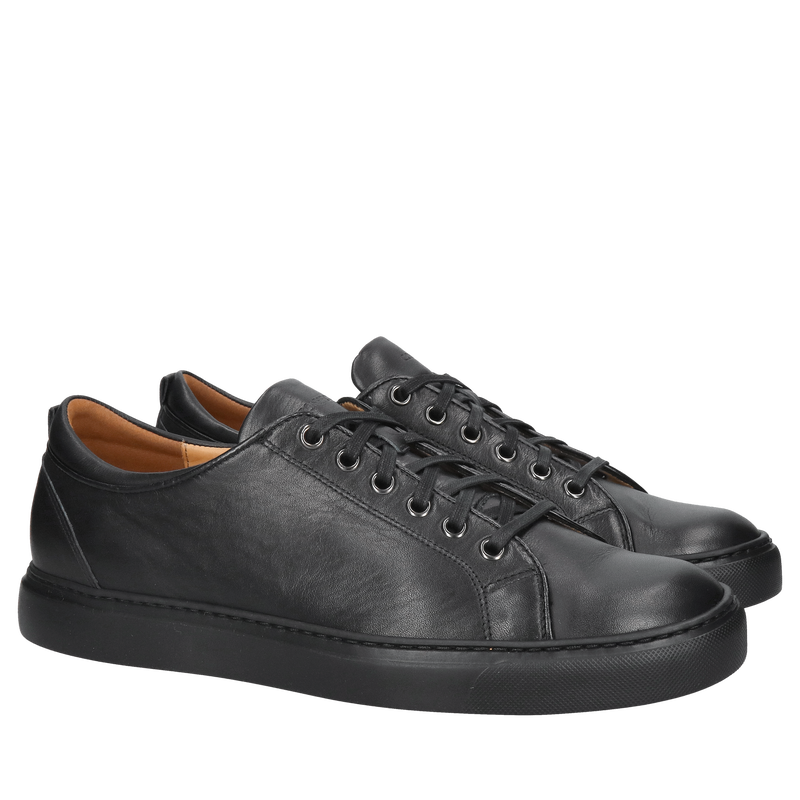 Męskie sneakersy, czarne buty męskie sportowe, wygodne męskie półbuty na co dzień