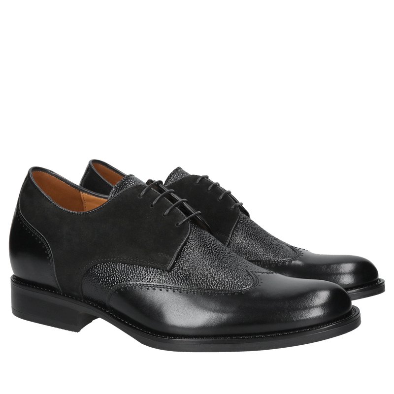 Buty podwyższające, eleganckie buty męskie podwyższające, polski producent obuwia skórzanego Conhpol