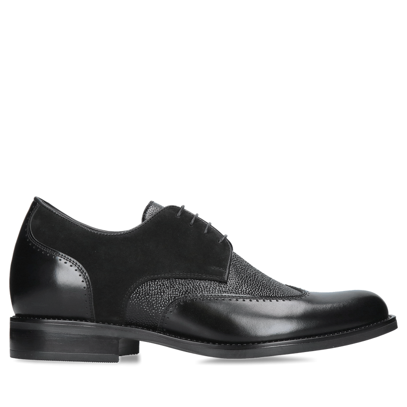 Buty podwyższające, eleganckie buty męskie podwyższające, polski producent obuwia skórzanego Conhpol