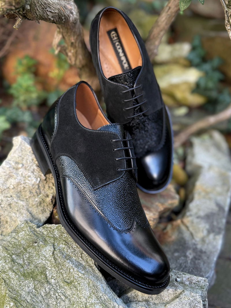 Buty podwyższające, eleganckie buty męskie podwyższające, polski producent obuwia skórzanego Conhpol