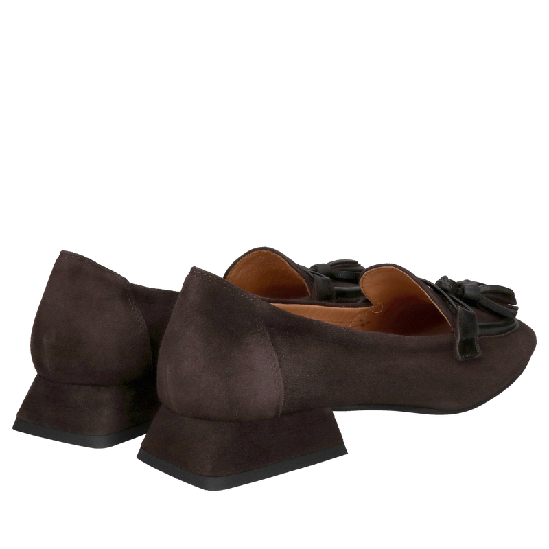 Wygodne buty na jesień damskie, półbuty damskie brązowe, modne czekoladowe loafersy