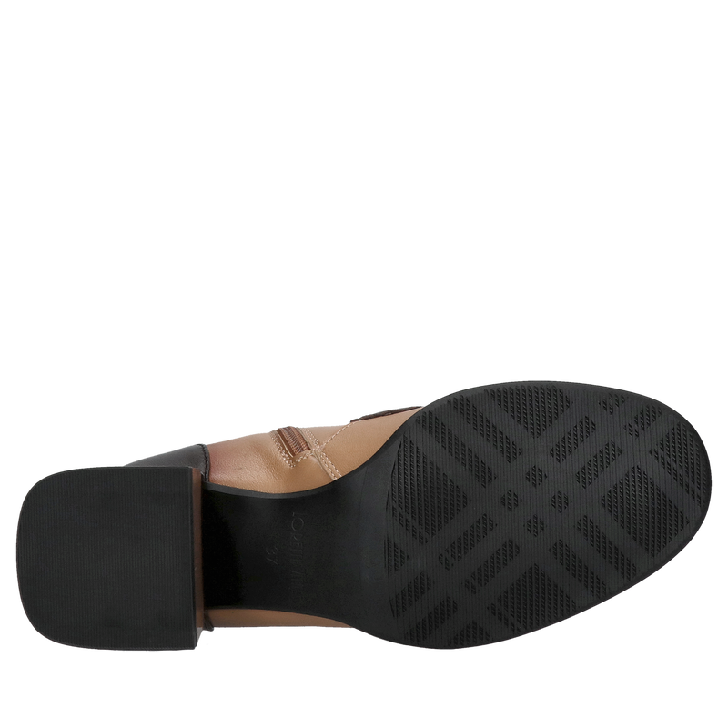 Botki damskie na klocku, brązowe botki eleganckie, klasa i styl w jednym