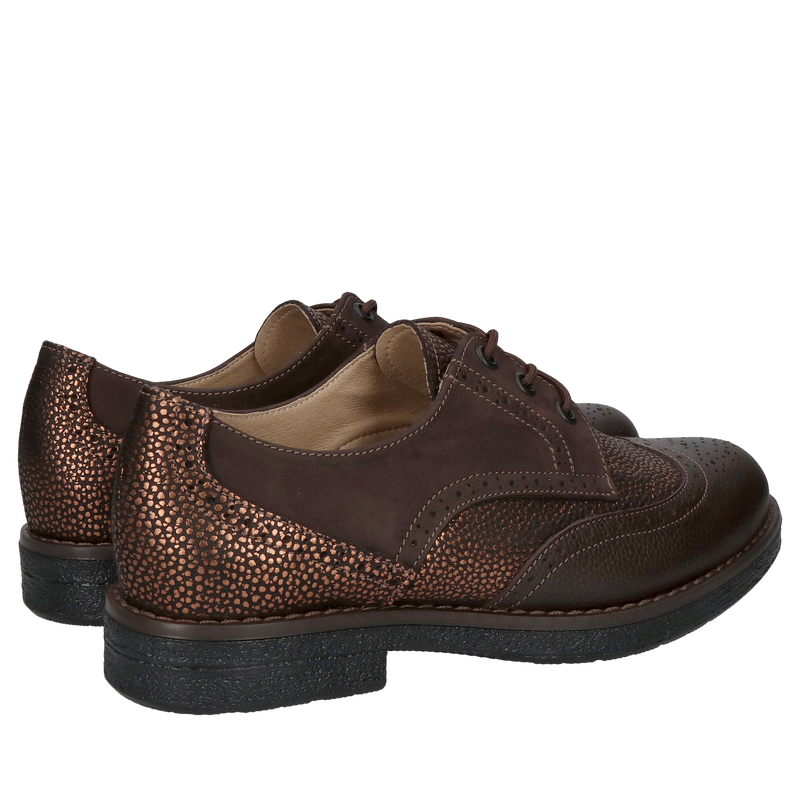 Wygodne buty damskie na jesień, półbuty sznurowane na grubszej podeszwie, polski producent obuwia