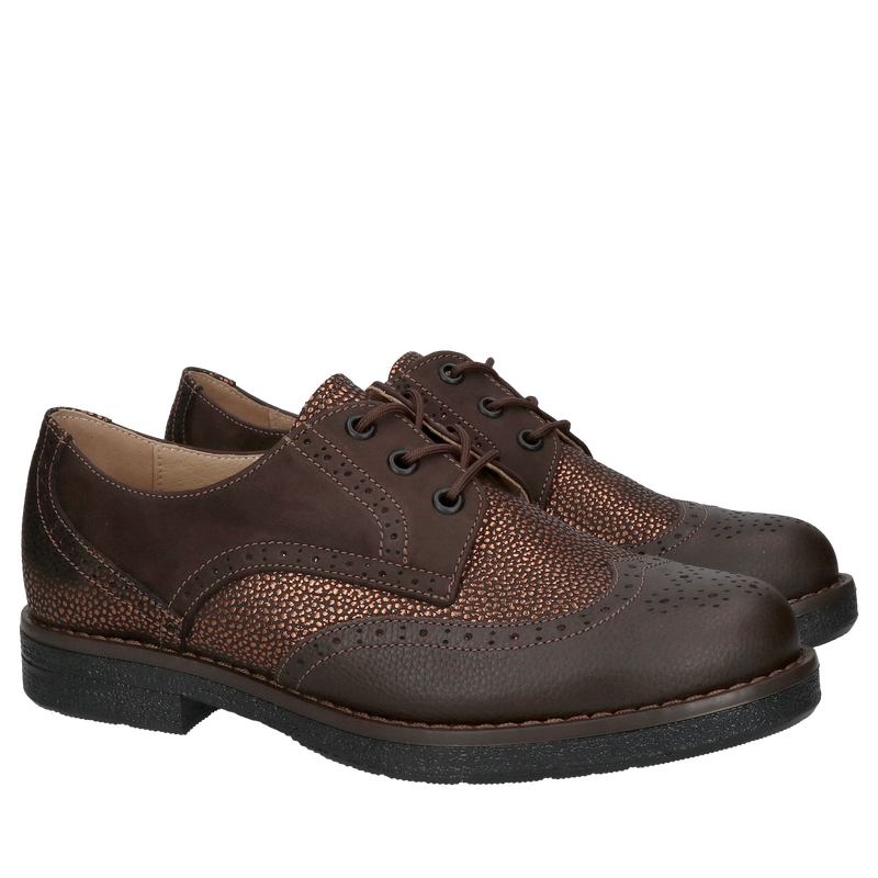 Wygodne buty damskie na jesień, półbuty sznurowane na grubszej podeszwie, polski producent obuwia