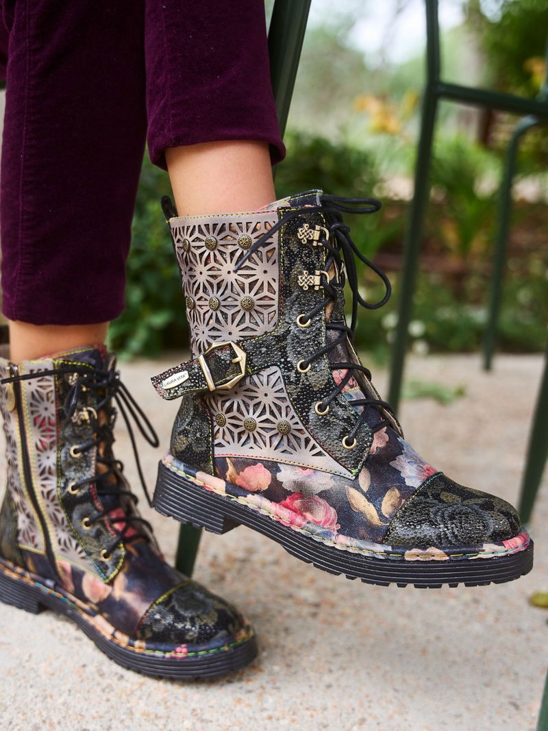 Trapery damskie skórzane, buty jesienno-zimowe nie ocieplane