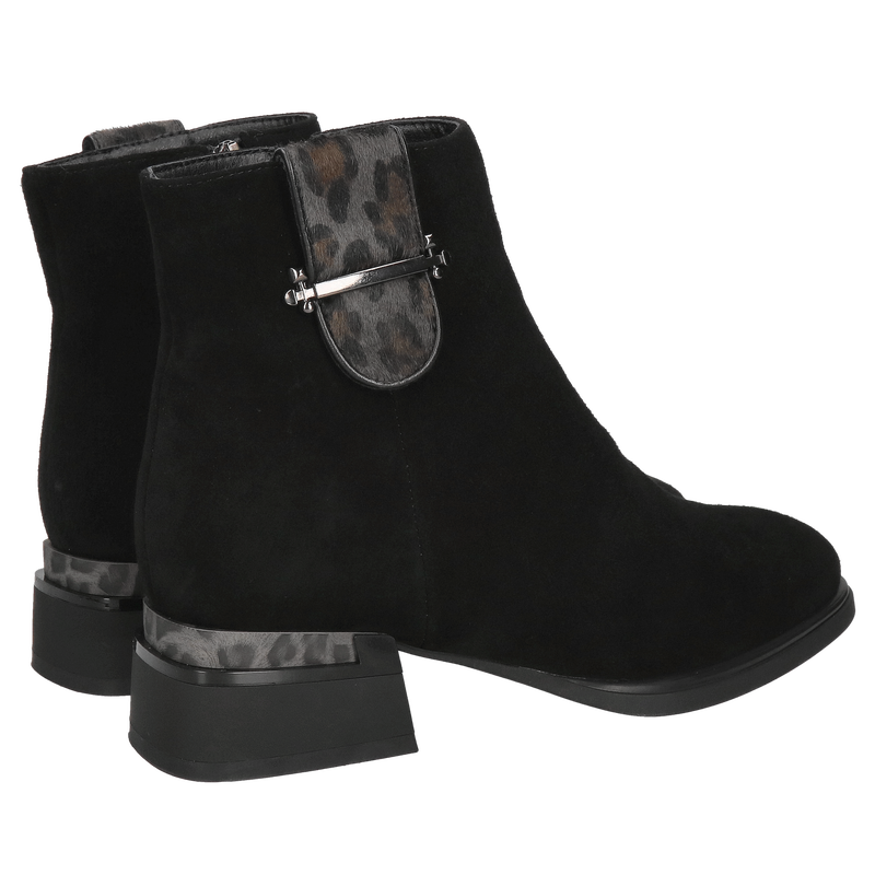 Damskie botki zamszowe, wygodne buty damskie na zimę, trzewiki zimowe