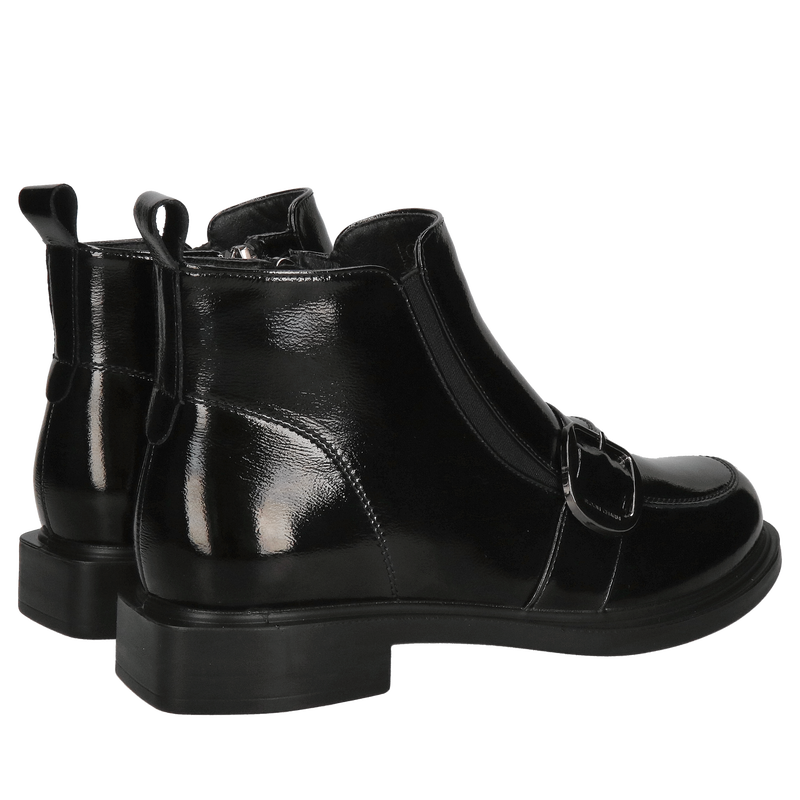 Damskie botki na zimę ocieplane, wsuwane botki damskie ze skóry, wygodne i lekkie