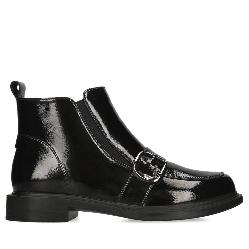 Damskie botki na zimę ocieplane, wsuwane botki damskie ze skóry, wygodne i lekkie