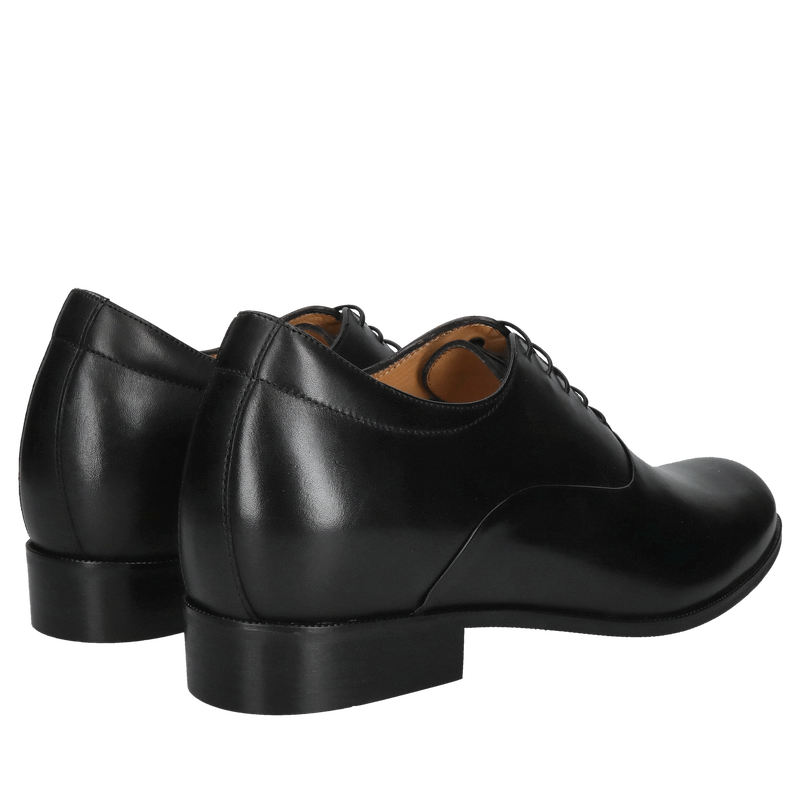 Eleganckie buty podwyższające, męskie buty podwyższane ze skóry licowej, półbuty męskie oxford do garnituru, Conhpol,