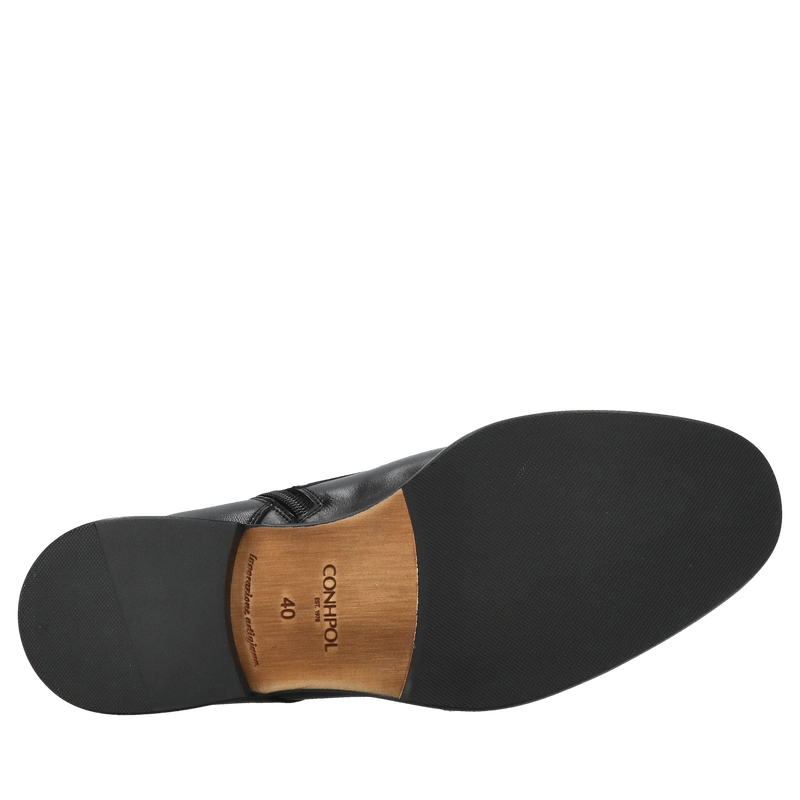 Męskie czarne botki typu monk, trzewiki męskie całoroczne nieocieplane, polski producent obuwia