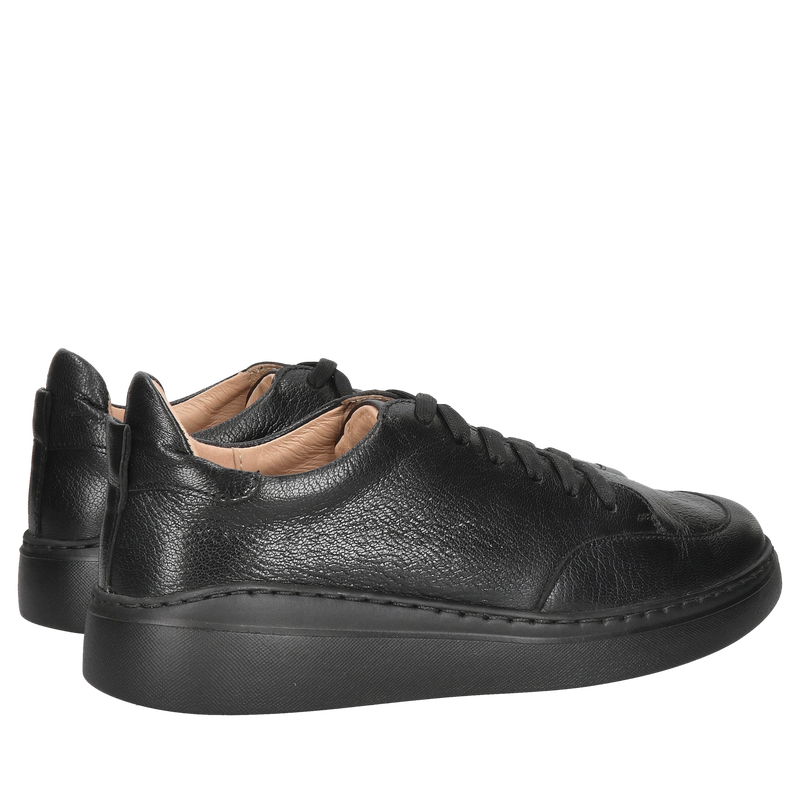 Damskie sneakersy czarne, sportowe damskie buty lekkie, miękkie i wygodne ze skóry