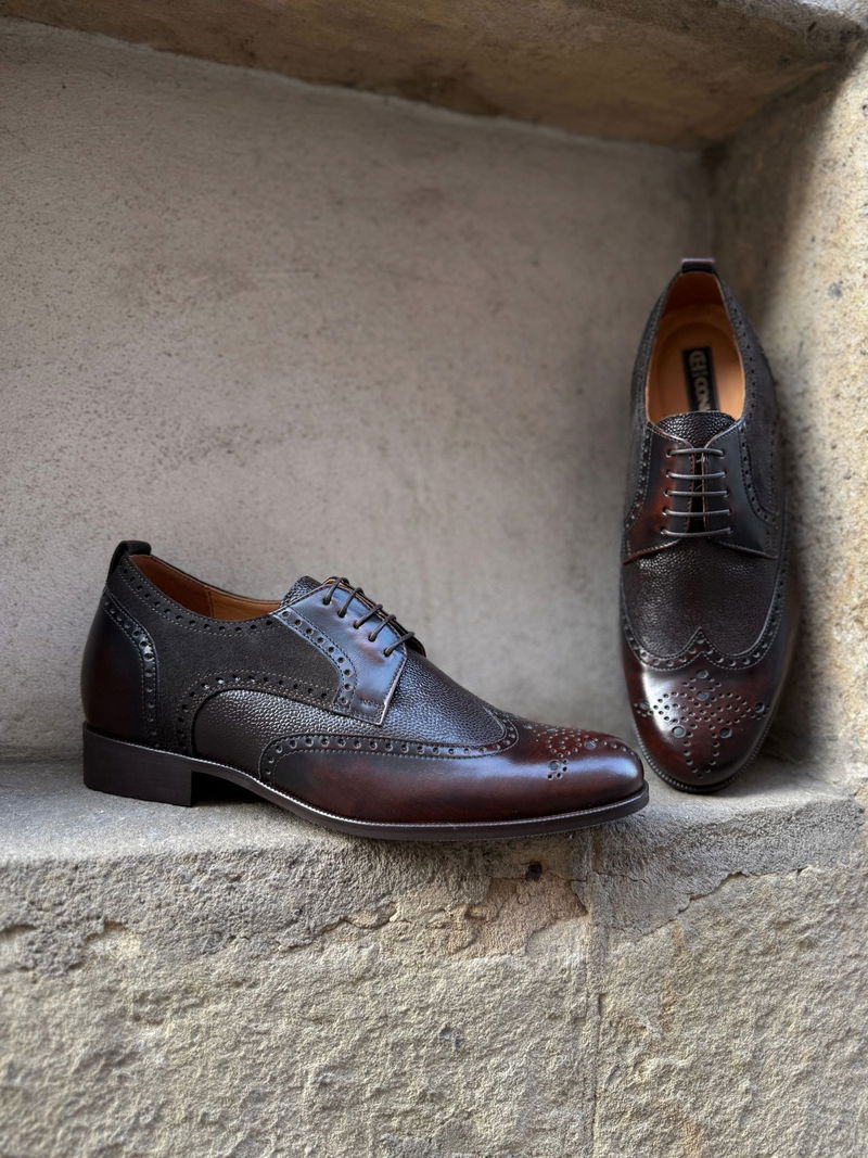 Buty męskie podwyższające, męskie półbuty podnoszące wzrost, polski producent obuwia skórzanego