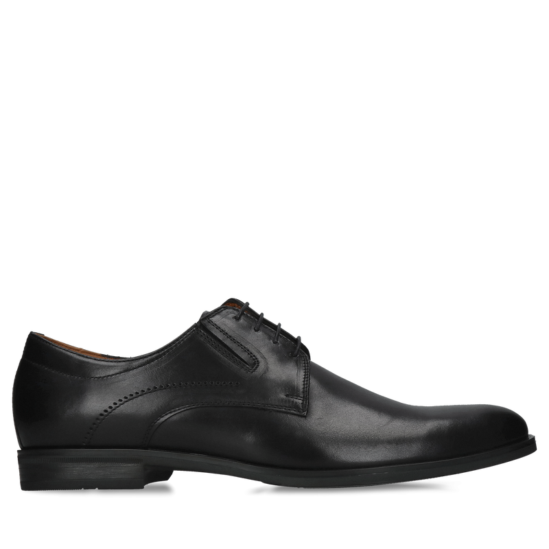 Męskie wizytowe buty czarne do garnituru, wygodne buty męskie do garnituru od polskiego producenta, Konopka Shoes