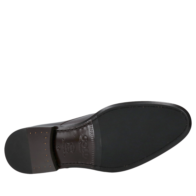 Męskie półbuty premium, brązowe eleganckie buty do garnituru na skórzanej podeszwie, Konopka Shoes