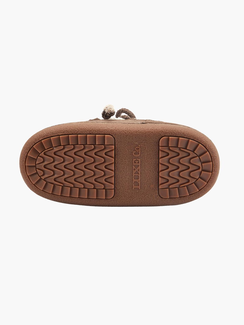 Wersja bestsellerowego modelu Manon marki Luxe. Zimowe buty w stylu śniegowców z cholewką z zamszu i owczej skóry, Konopka Shoes