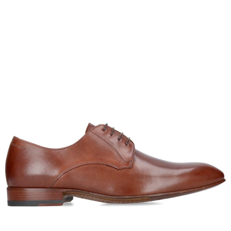 Męskie półbuty derbowe na skórzanej podeszwie, polski producent Conhpol, limitowana edycja obuwia