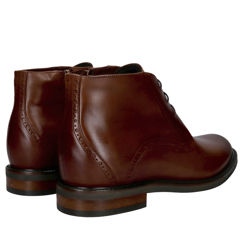 Brązowe botki podwyższające, buty podwyższane na zimę ocieplane, wysoka jakość wykonania polski producent Conhpol