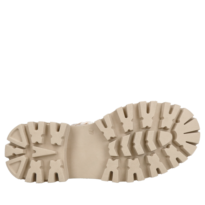 Damskie beżowe śniegowce, zimowe buty damskie śniegowce na grubej podeszwie