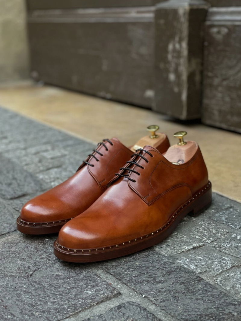 Wyjątkowe buty premium ze skóry, buty męskie na skórzanej podeszwie