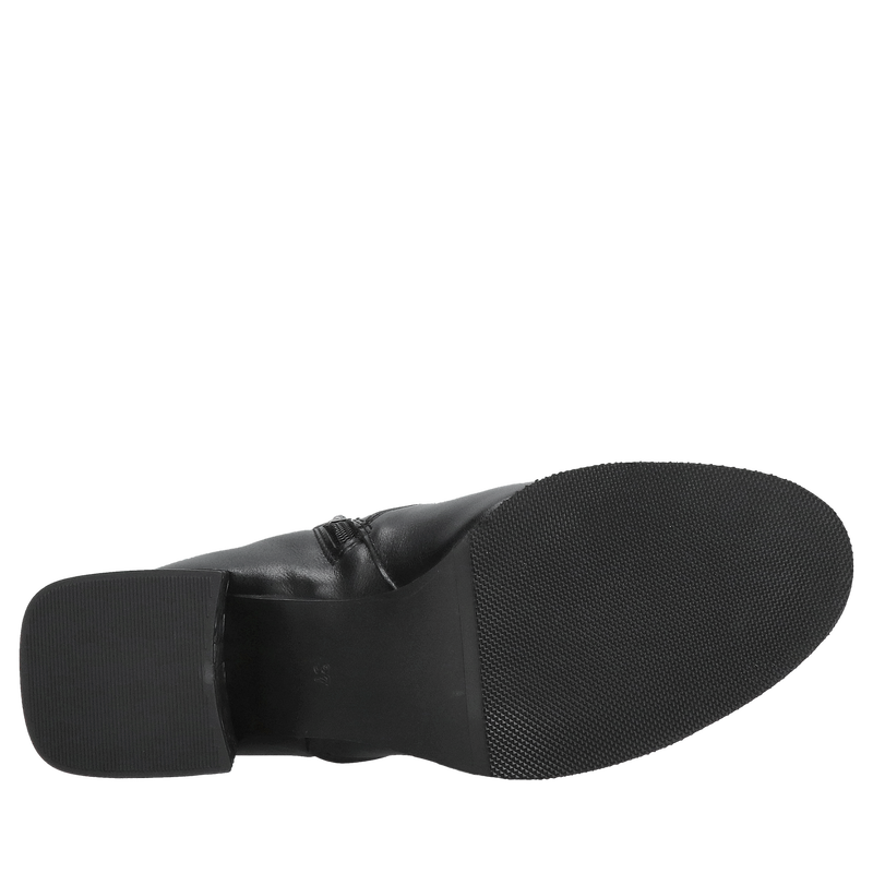 Botki damskie ze skóry, elegancki botek damski na klocku, wygodne buty na jesień, Konopka shoes