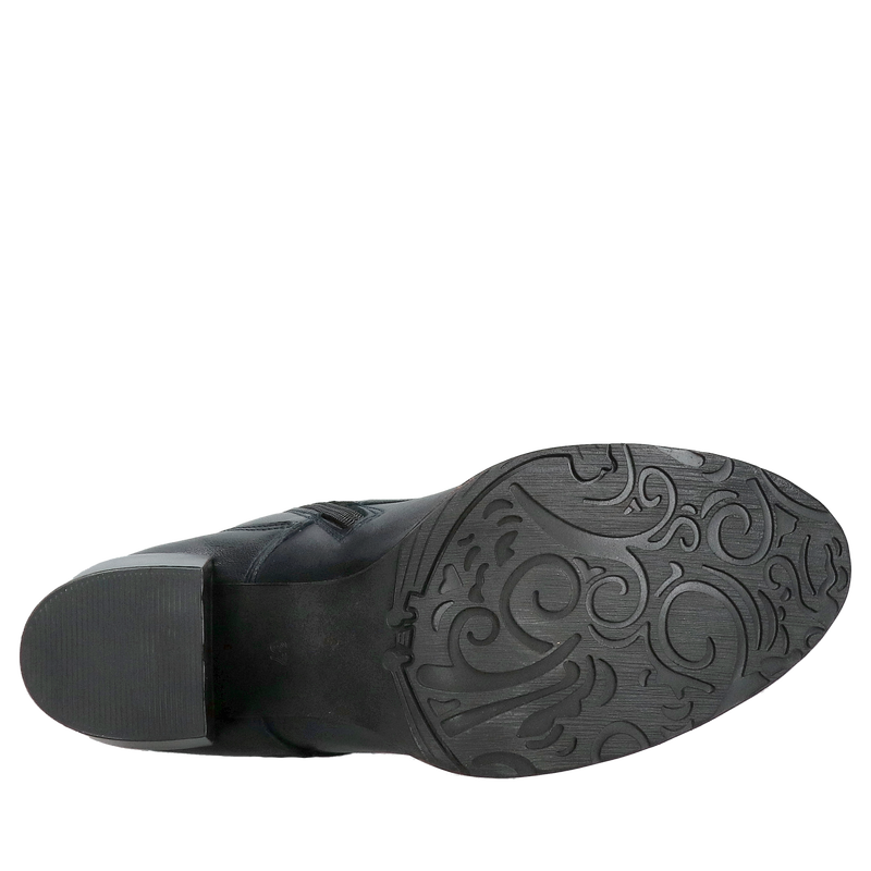 Trzewiki sznurowane damskie na obcasie, wygodne botki sznurowane ze skóry