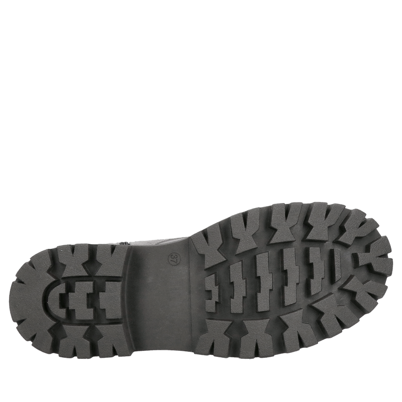 Szare botki zamszowe, botki damskie popielate, botki sznurowane na grubej podeszwie