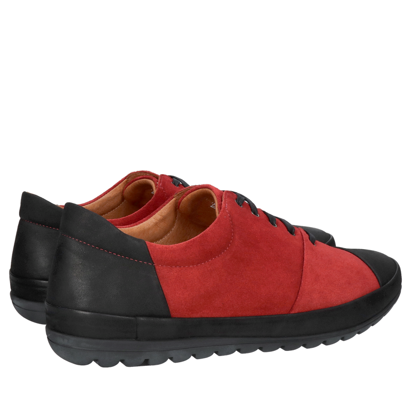 Męskie czerwone buty ze skóry, wygodne zamszowe buty męskie z miękką i wyciąganą wkładką