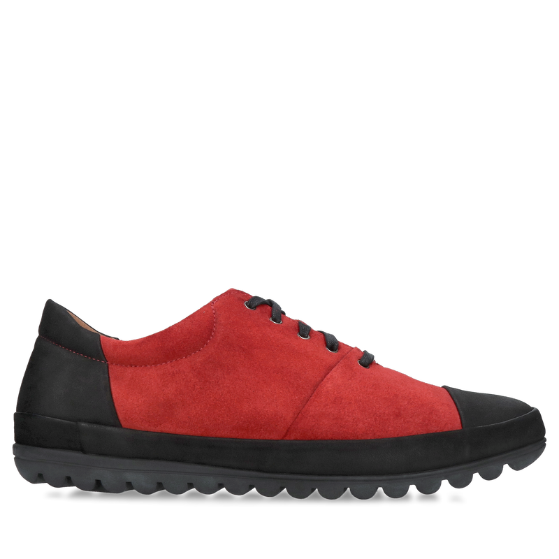 Męskie czerwone buty ze skóry, wygodne zamszowe buty męskie z miękką i wyciąganą wkładką