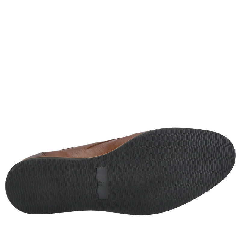 Półbuty męskie brązowe ze skóry, wysoki komfort z miękką wkładką skórzaną