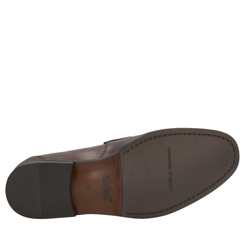 Wsuwane buty męskie, loafersy męskie brązowe, eleganckie buty wsuwane ze skóry naturalnej, Konopka Shoes