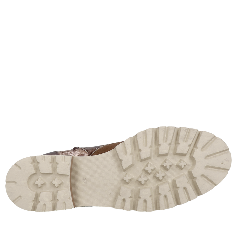 Oryginalne botki damskie ze skóry wężowej, botki zimowe brązowe na grubej podeszwie od polskiego producenta Conhpol