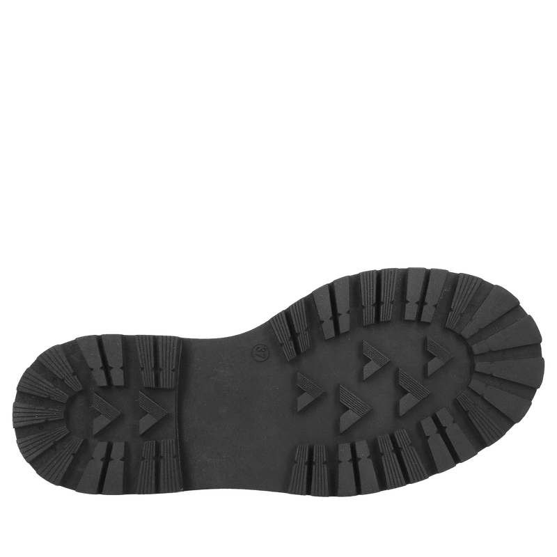 Trapery damskie ze skóry, czarne botki zimowe z kożuchem, Konopka Shoes