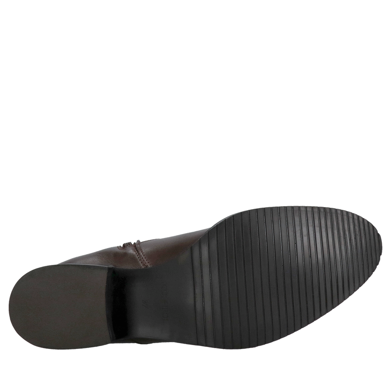 Brązowe oficerki damskie, kozaki damskie czekoladowe ze skóry