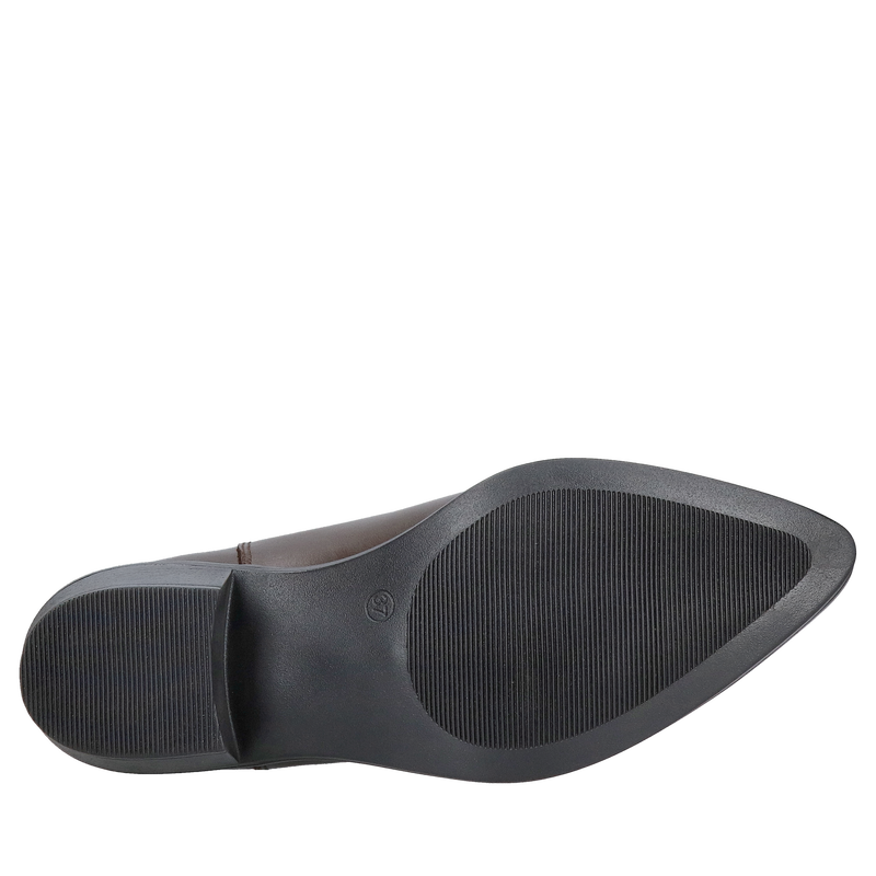 Czekoladowe kowbojki ze skóry, wygodne brązowe kowbojki ze zamkiem z tyłu,  Konopka Shoes